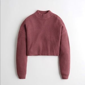 Hollister Oversized Waffle Mockneck Sweater NWT